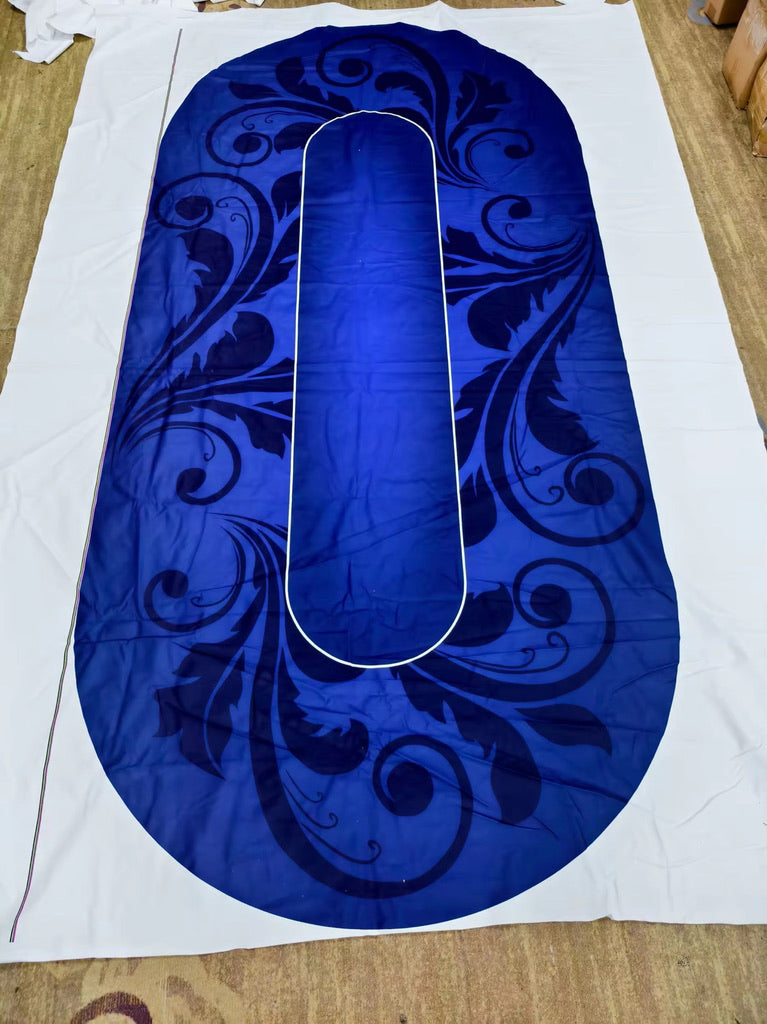 Fieltro para mesa de póquer - Floral AZUL