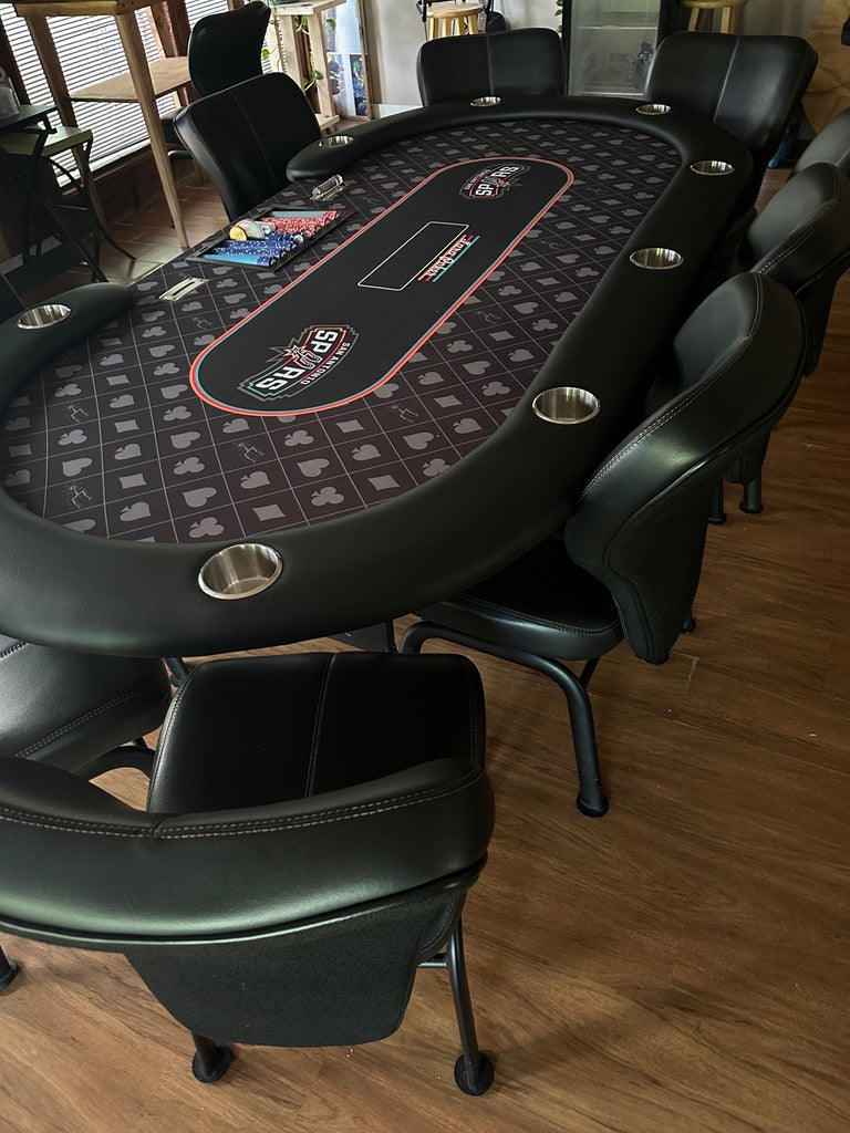 Poker Table Felt - Suited Black