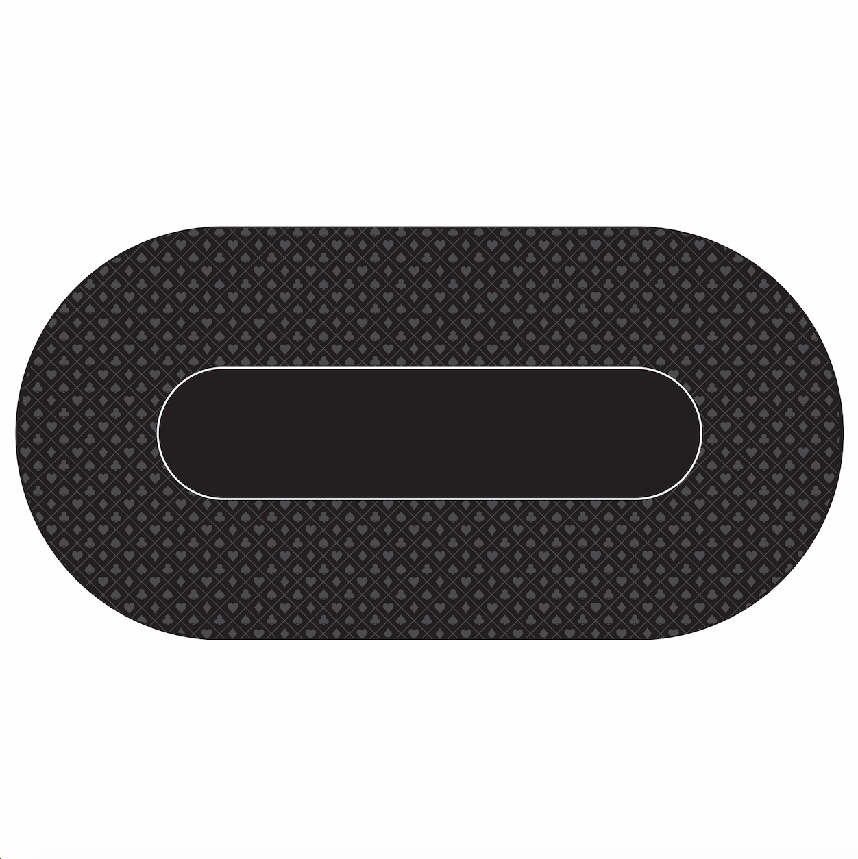 Poker Table Felt - Suited Black