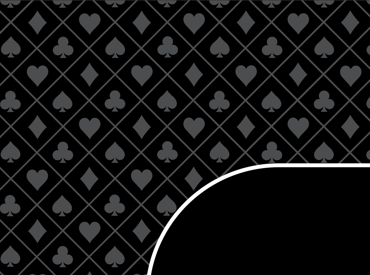 Poker Table Felt - Suited Black