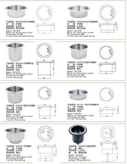 Portavasos grande de acero inoxidable para bebidas