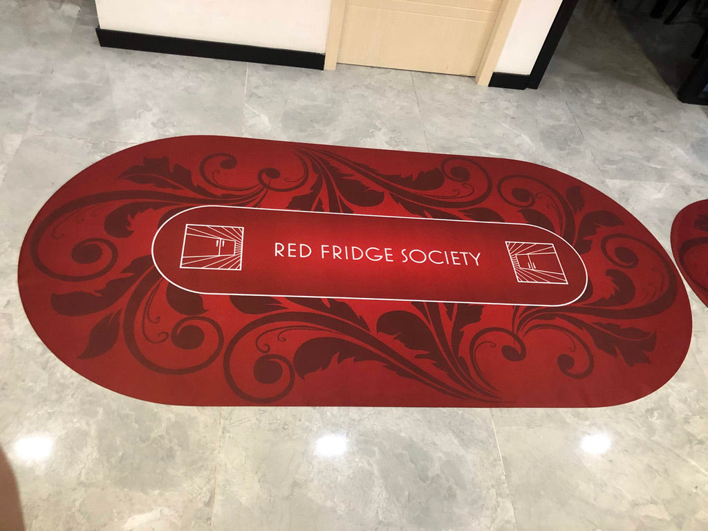 Fieltro para mesa de póquer - Floral ROJO