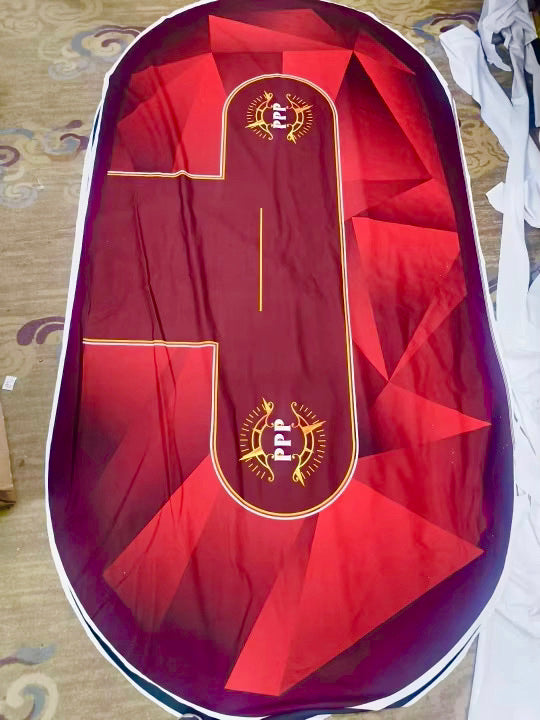 Ткань для покерного стола - Mодерн КРАСНЫЙ