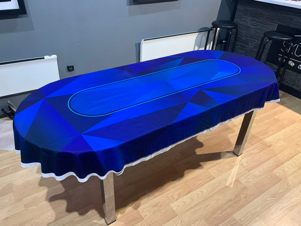 Ткань для покерного стола - Mодерн СИНИЙ