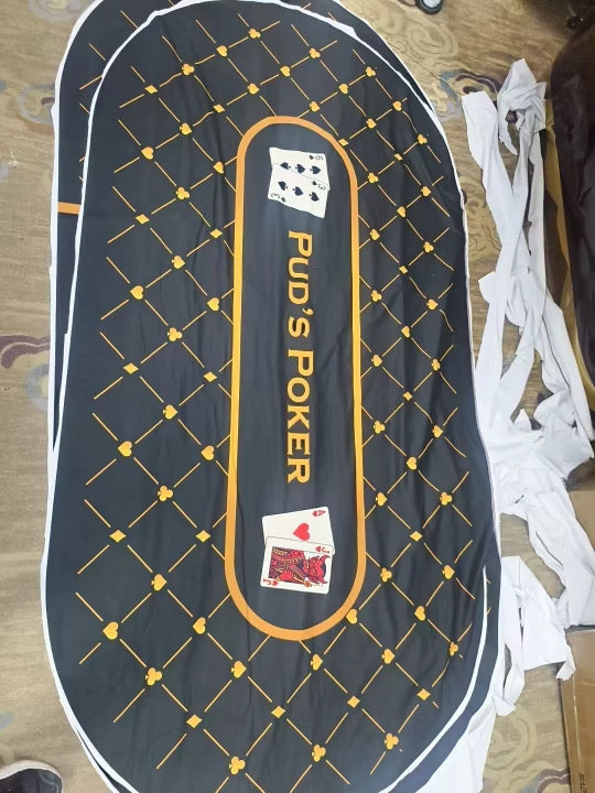 Custom Poker Table Felt - Initials Gold