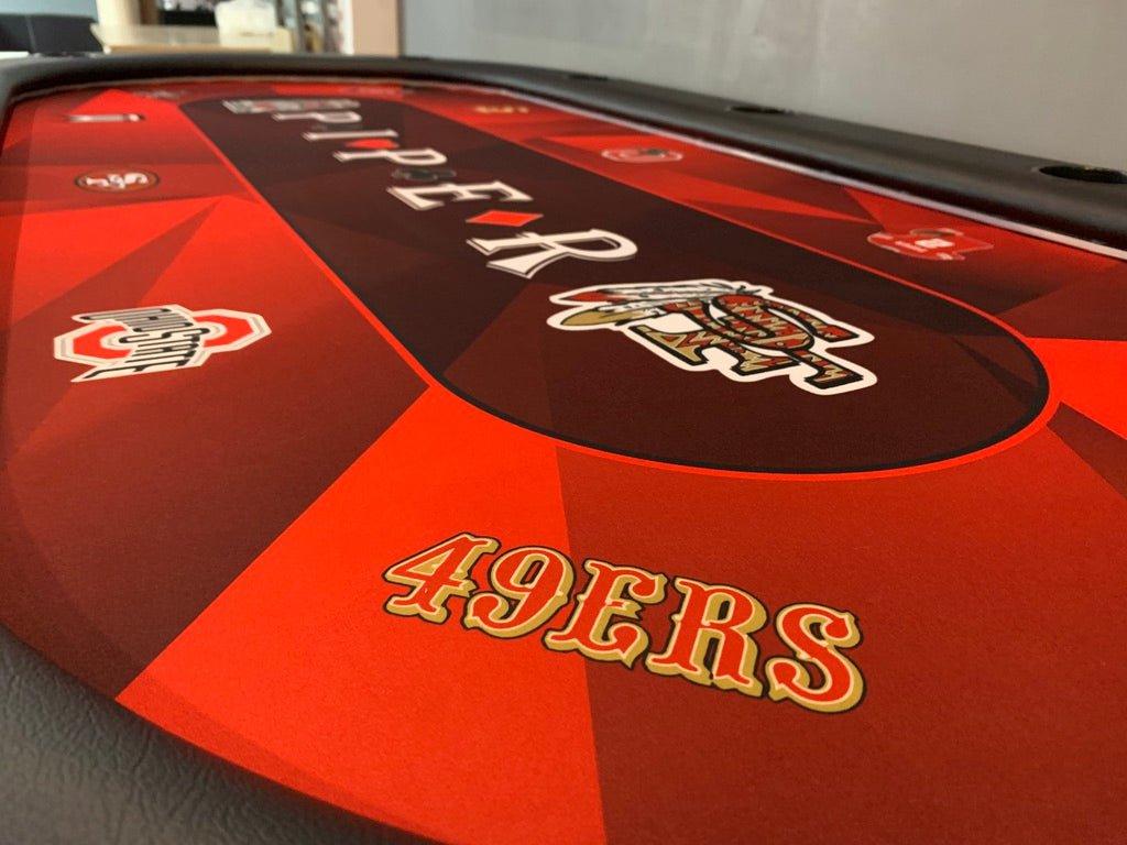 Ткань для покерного стола - Mодерн КРАСНЫЙ