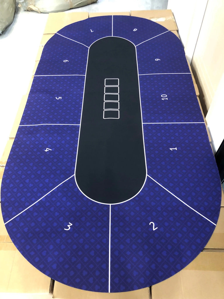 Poker Table Felt - With Player Positions