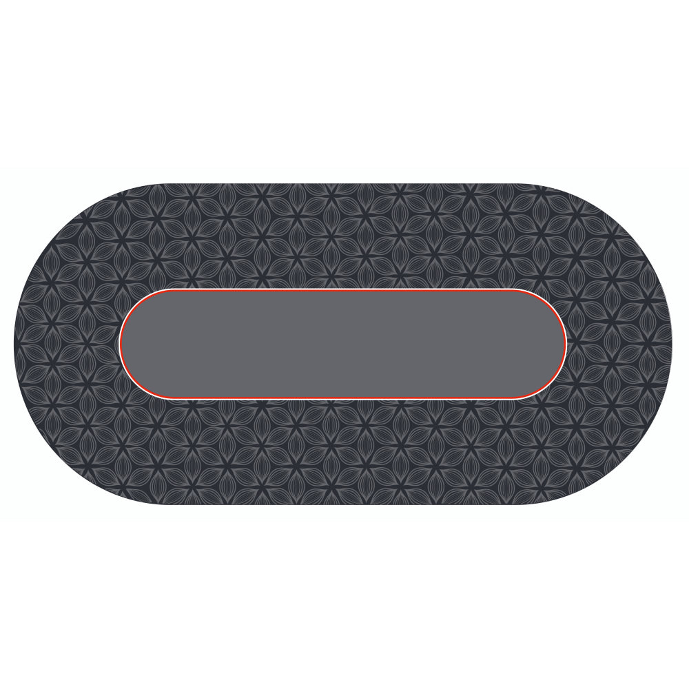 Fieltro para mesa de póquer - Flor NEGRO