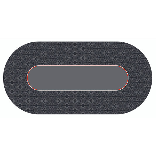 Fieltro para mesa de póquer - Flor NEGRO