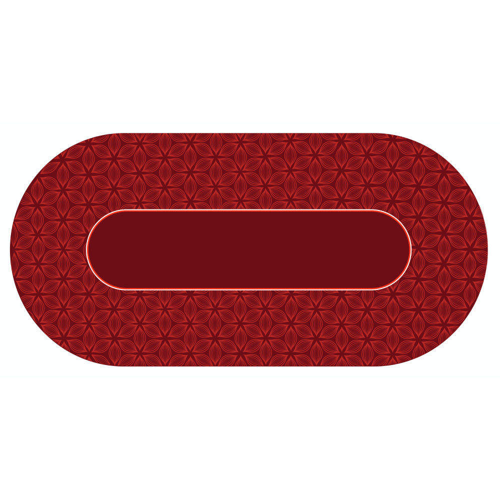 Fieltro para mesa de póquer - Flor ROJA