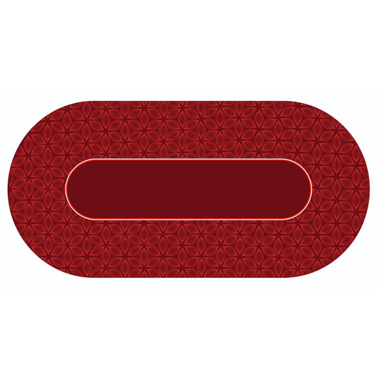 Fieltro para mesa de póquer - Flor ROJA