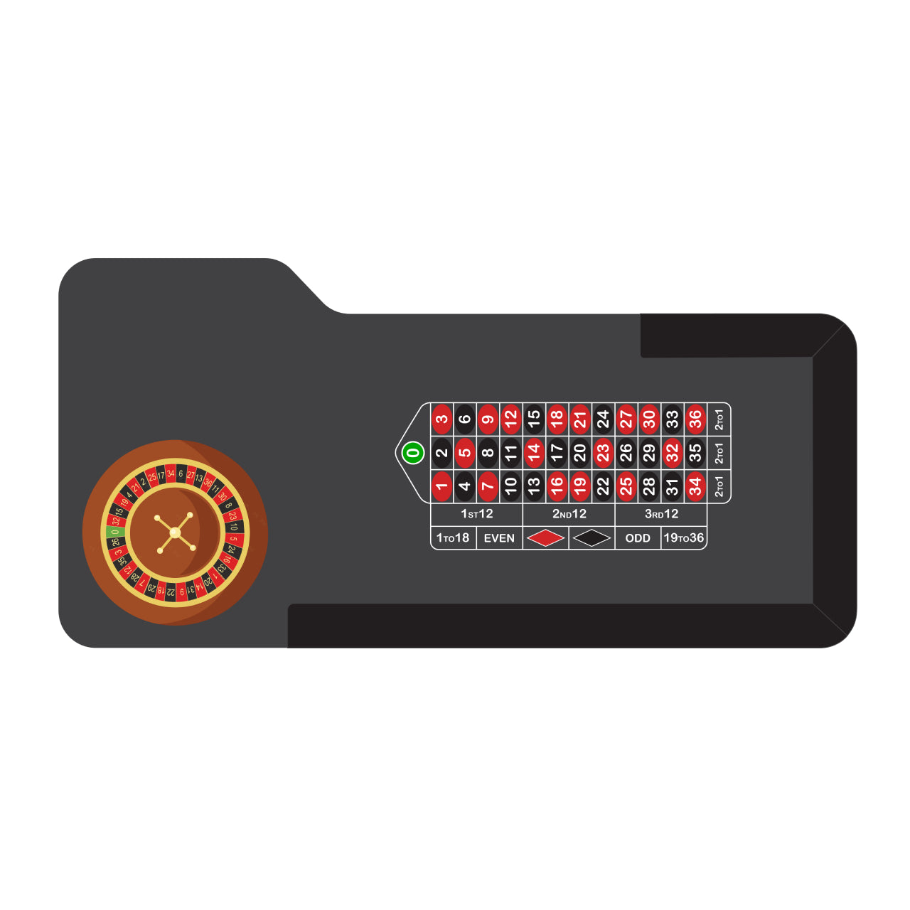 Fieltro para mesa de ruleta