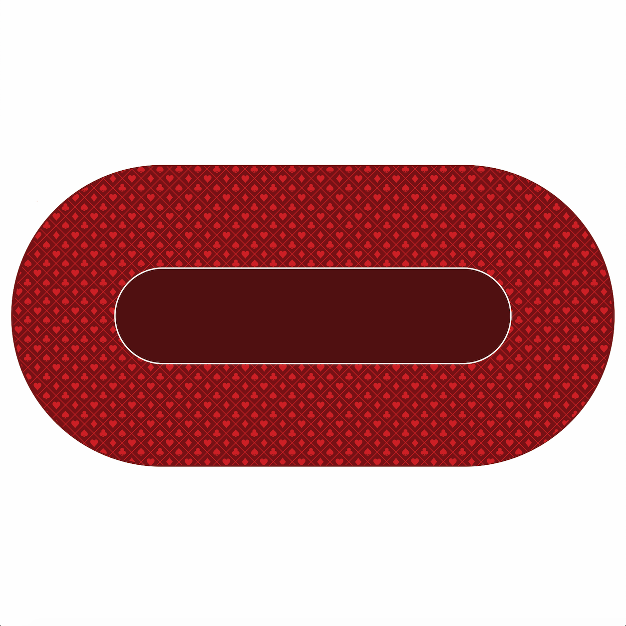 Fieltro para mesa de póquer: rojo del mismo color