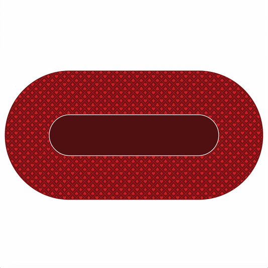 Fieltro para mesa de póquer: rojo del mismo color