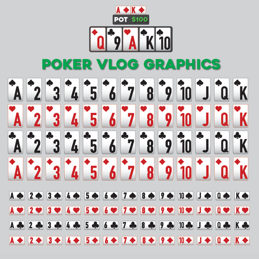 Poker Vlog Graphics Pack Animations Digital Cards Illustrations for Social Media Videos