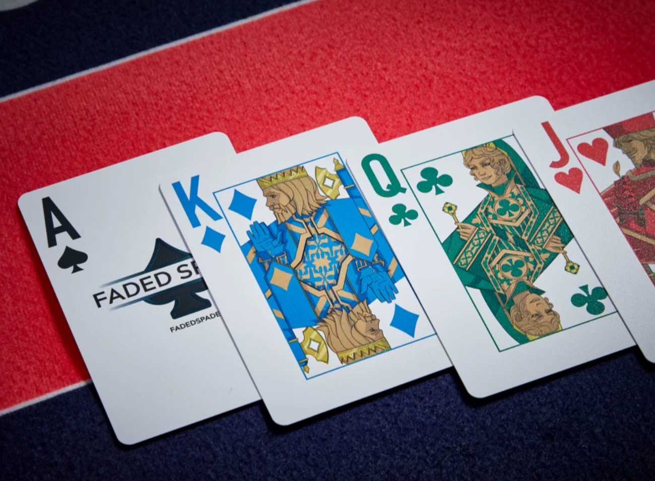 Poker Cards - Faded Spade 4Color Decks Set of 2pcs.