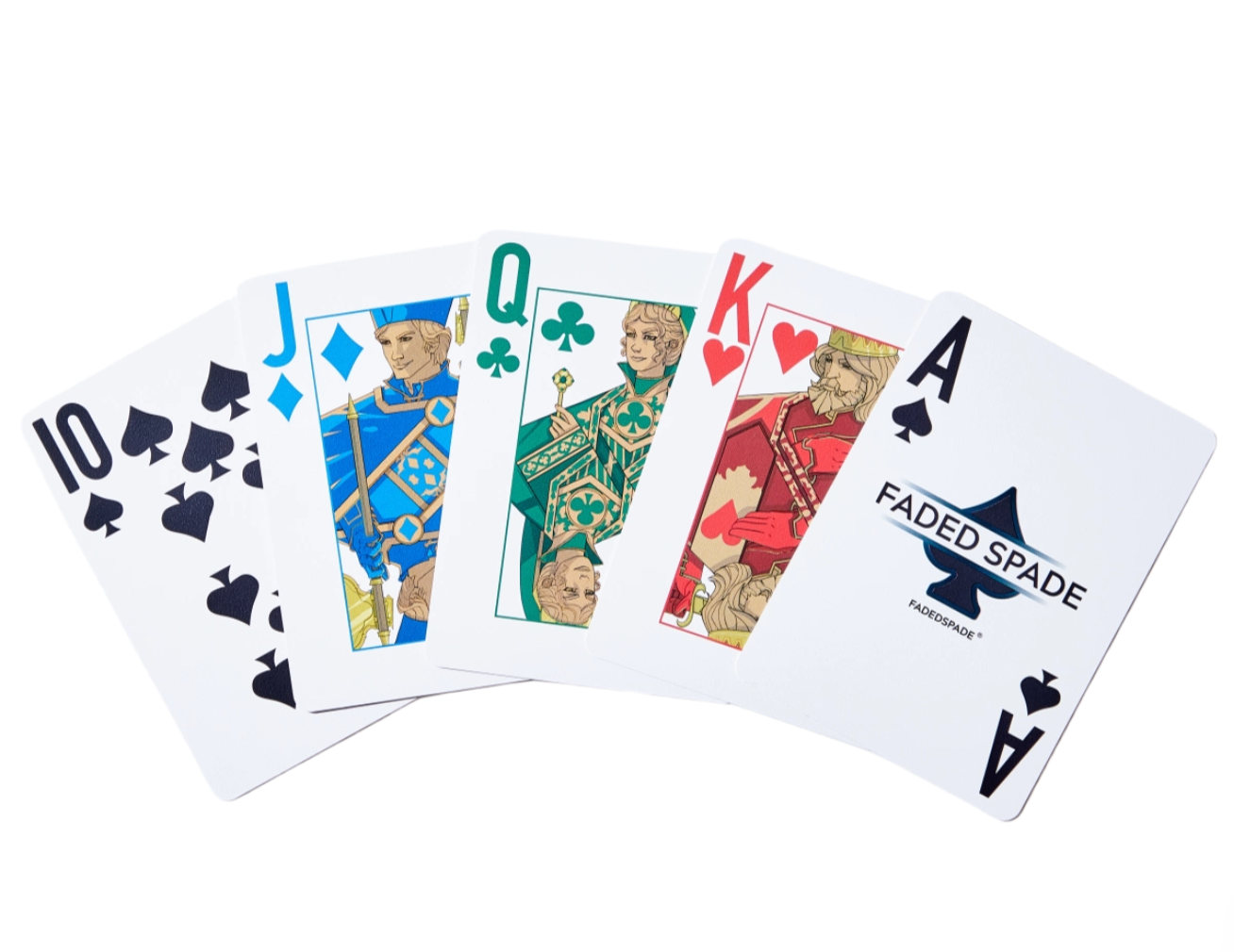 Poker Cards - Faded Spade 4Color Decks Set of 2pcs.