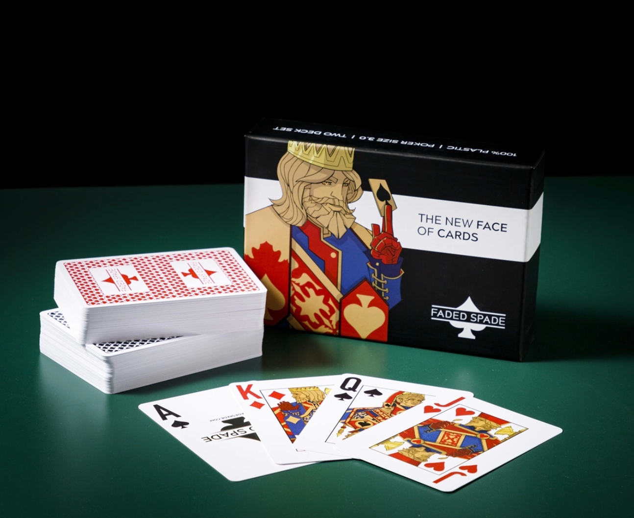 Poker Cards - Faded Spade 2Color Decks Set of 2pcs.