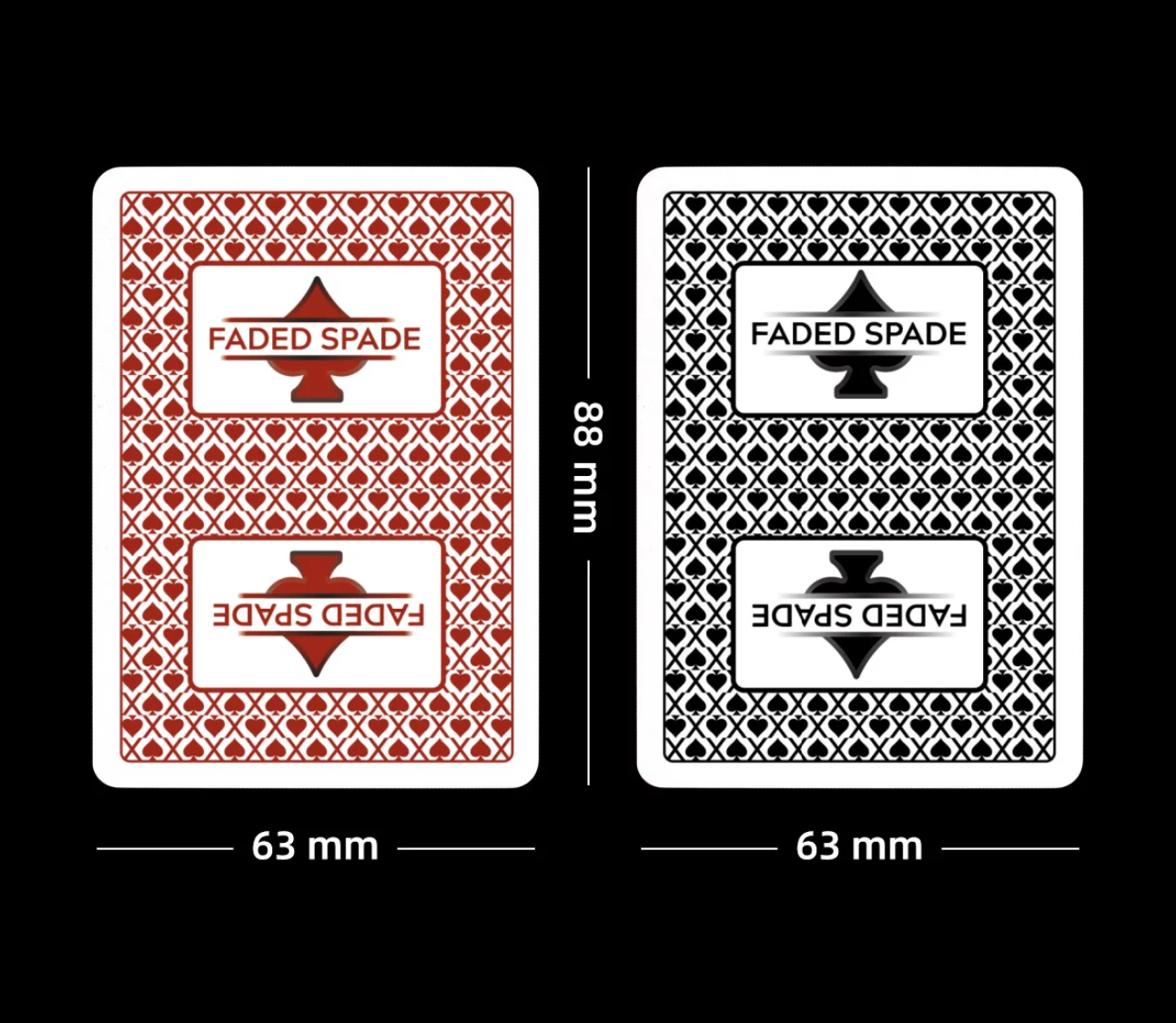 Poker Cards - Faded Spade 2Color Decks Set of 2pcs.