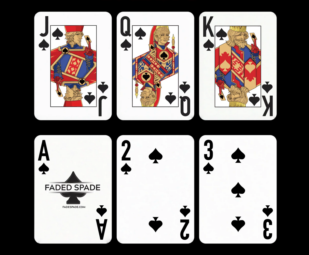 Poker Cards - Faded Spade 2Color Decks Set of 2pcs.
