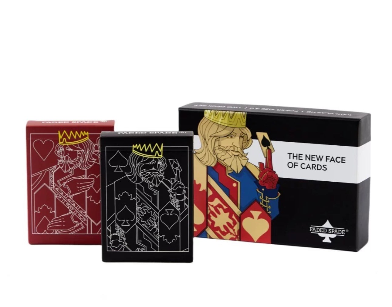 Poker Cards - Faded Spade 2Color Decks Set of 2pcs.