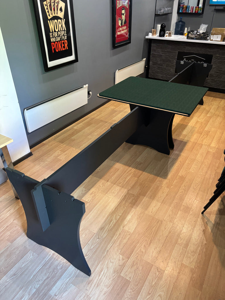 Plywood wooden poker and roulette table legs. Easy install and quick remove. Durable and sturdy. Easy to store and transport.
