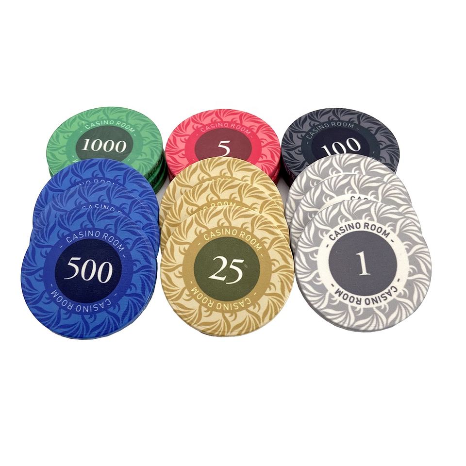 Пользовательские фишки для покера - Цветочная керамика