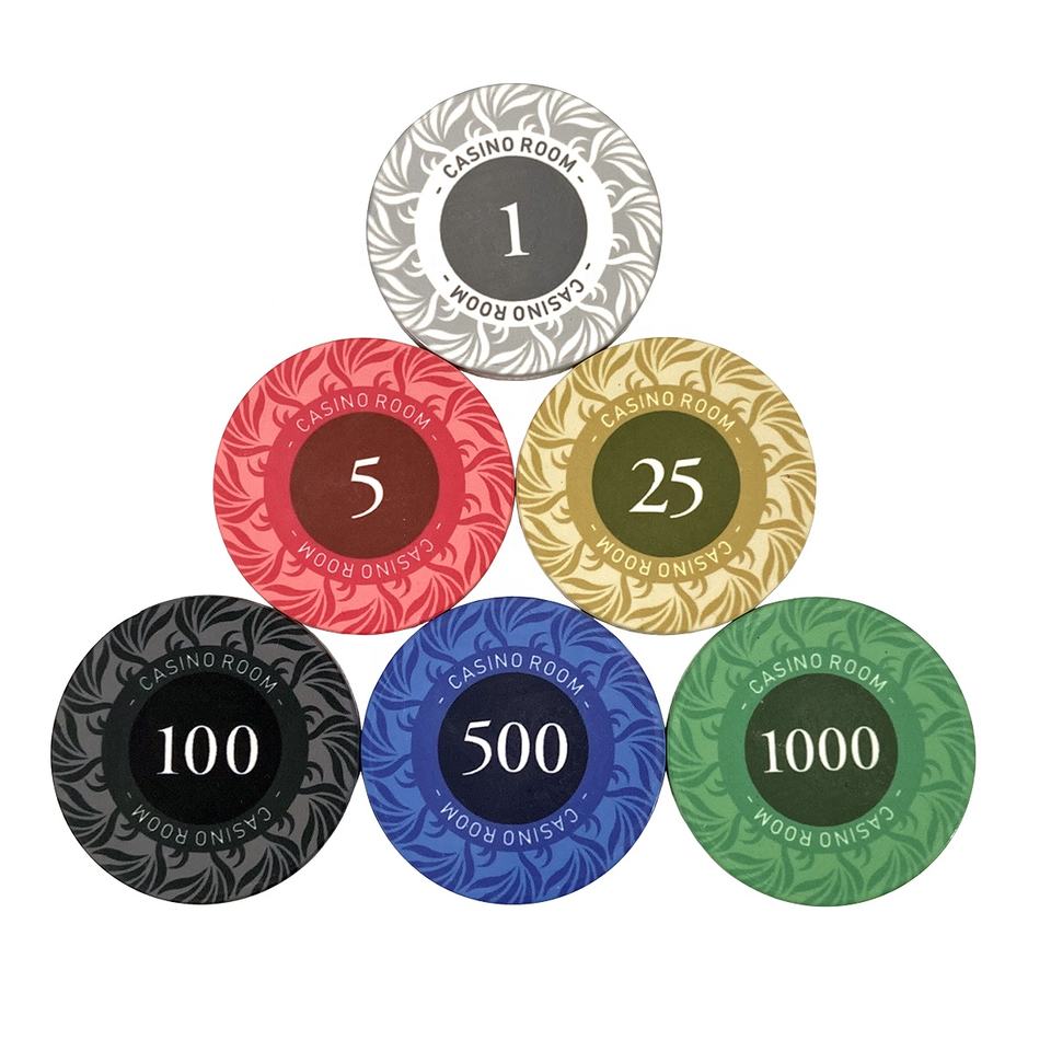 Пользовательские фишки для покера - Цветочная керамика